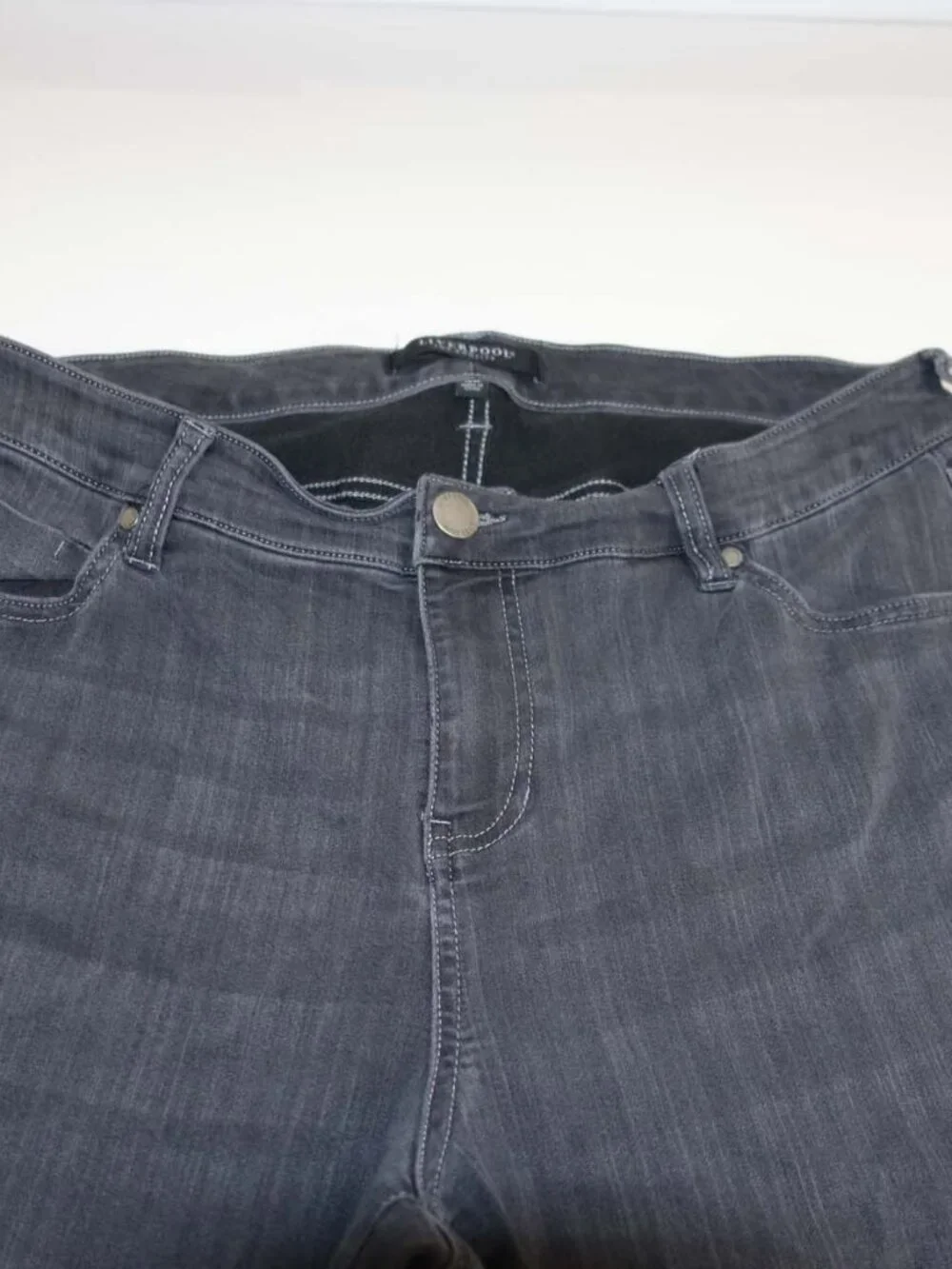 Liverpool Women's Abby Ankle Skinny Jeans Size 18W Gray Mid Rise Stretch Denim
